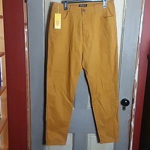 EMPERIAL mustard high rise skinny jeans